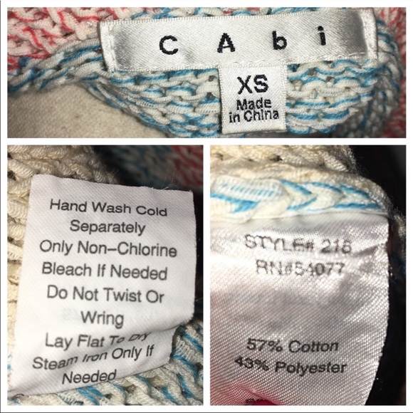 CAbi Sherbet Line Up Circle Cardigan/Vest/Shrug/Sweater Style 216 XS/Sma… - Picture 11 of 12